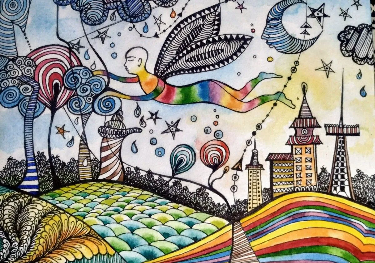 Create your beautiful world after Covid19, artwork by Sanjay punekar