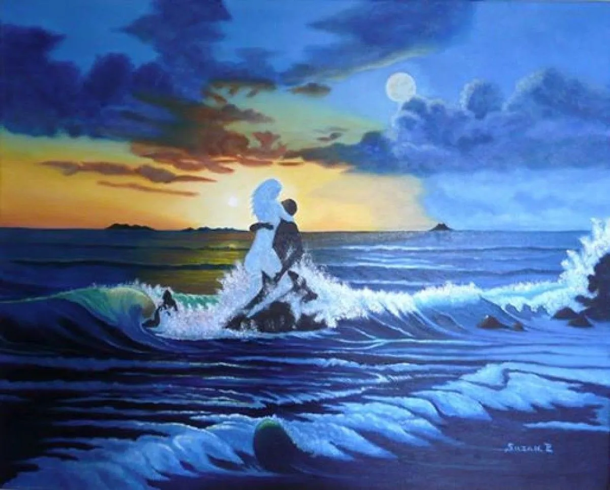 Les amoureux de la mer, artwork by Suzanne Plante