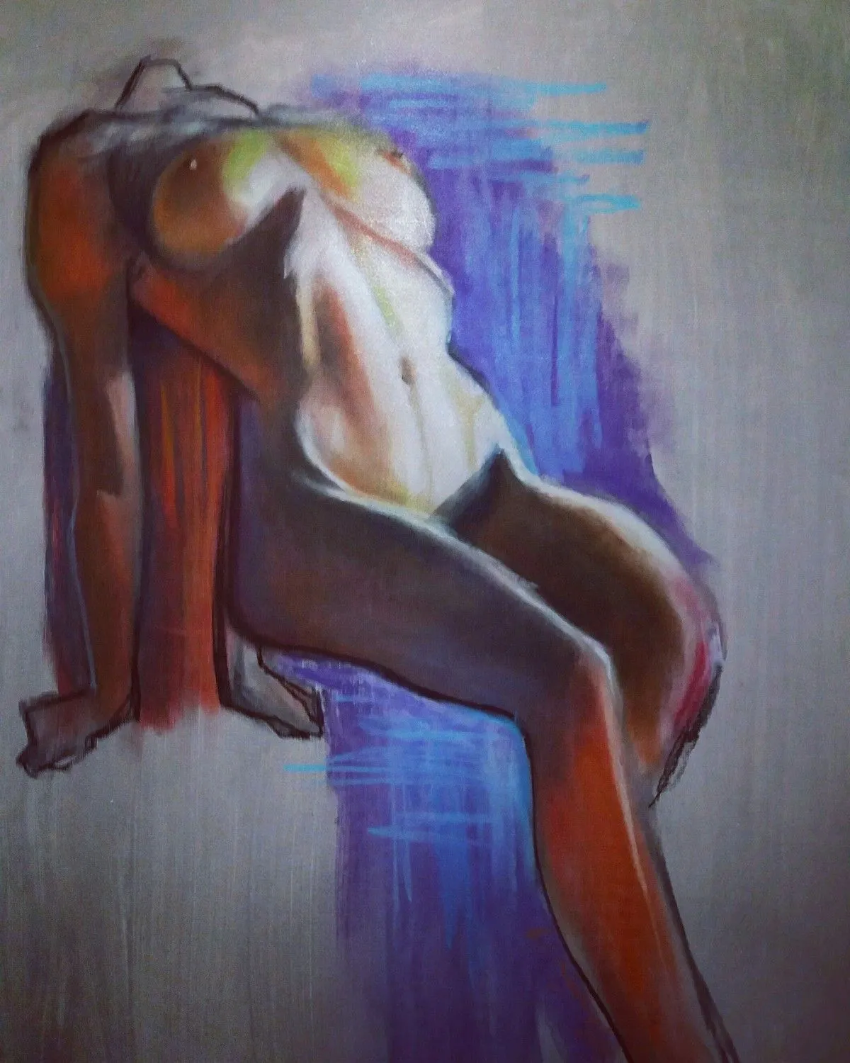 female nude, artwork by Ricauter Marin
