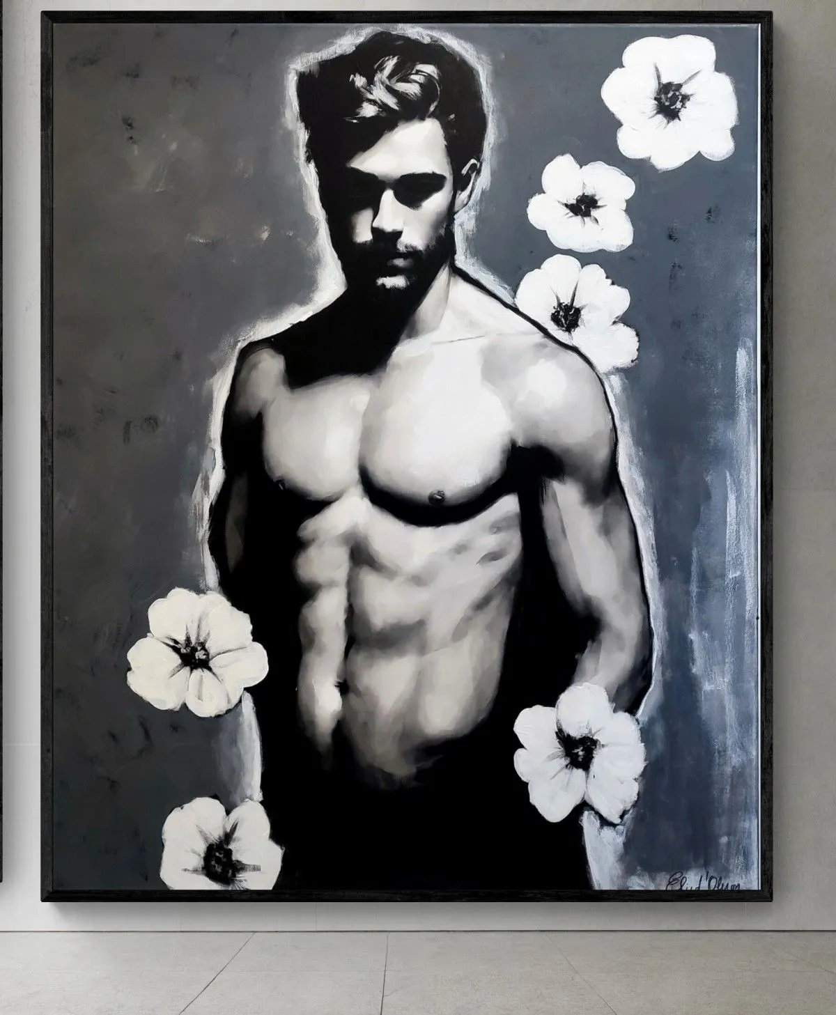 l'homme fleur, œuvre de thierry_ brusquet