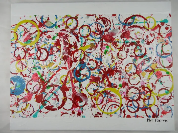 Red Bubbles 014, artwork by Phil Pierre