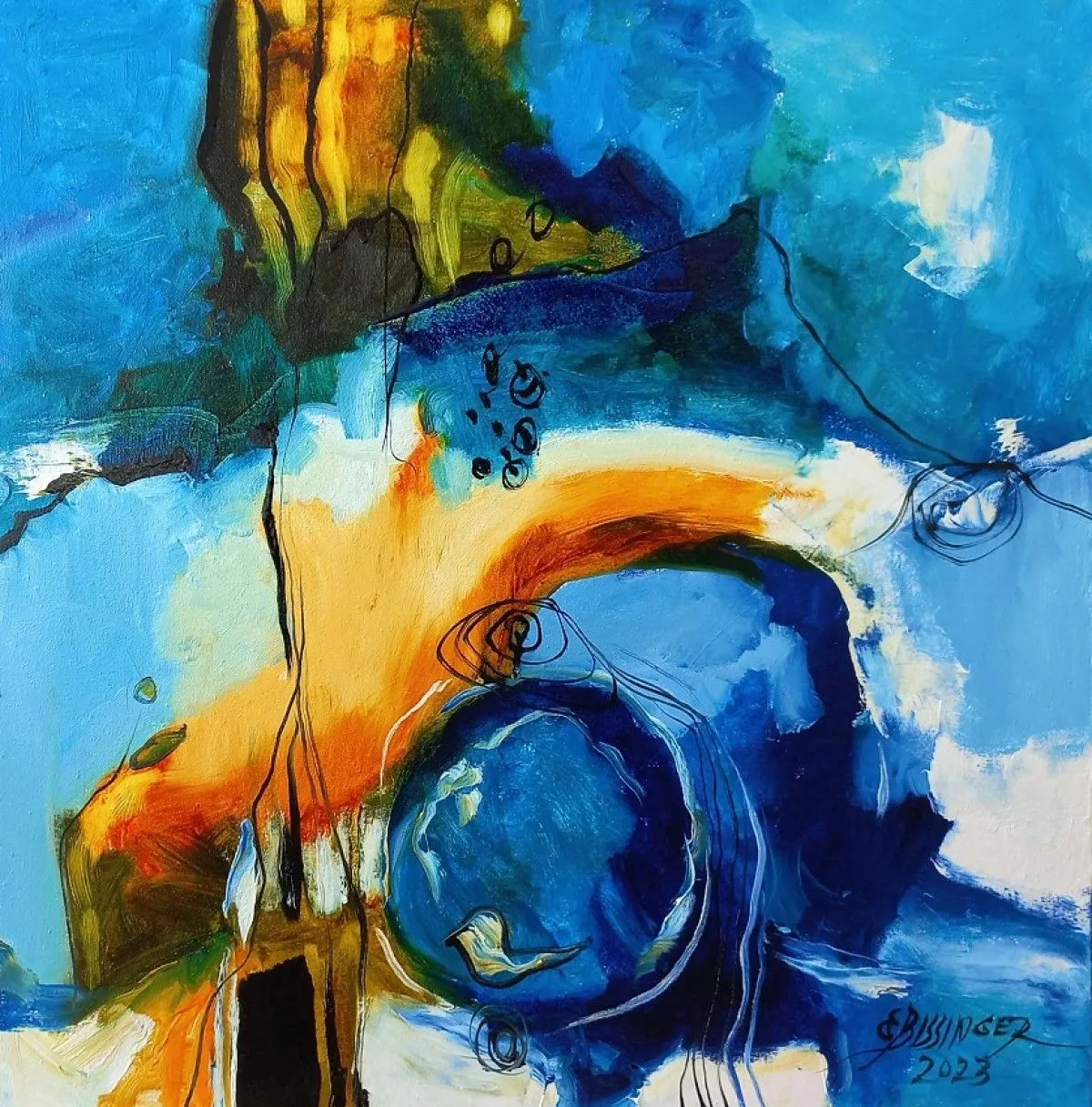 When the moon scared the sun, artwork by Bissinger Elena