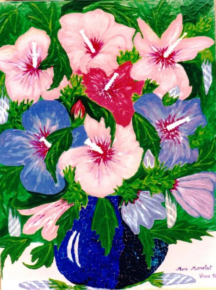" Ibiscus de Vence South of France ", artwork by marie momelat