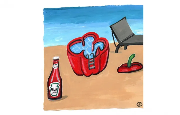 paprika swimming pool, œuvre de philippe van goethem