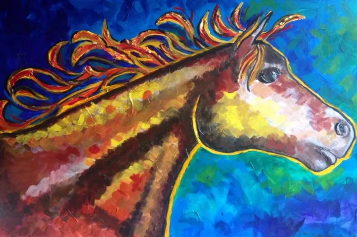 Caballo de fuego, artwork by Anahi Antelo