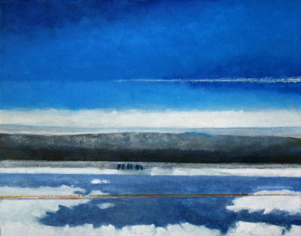 Les horizons : Les patineurs, artwork by Annie Bergeron