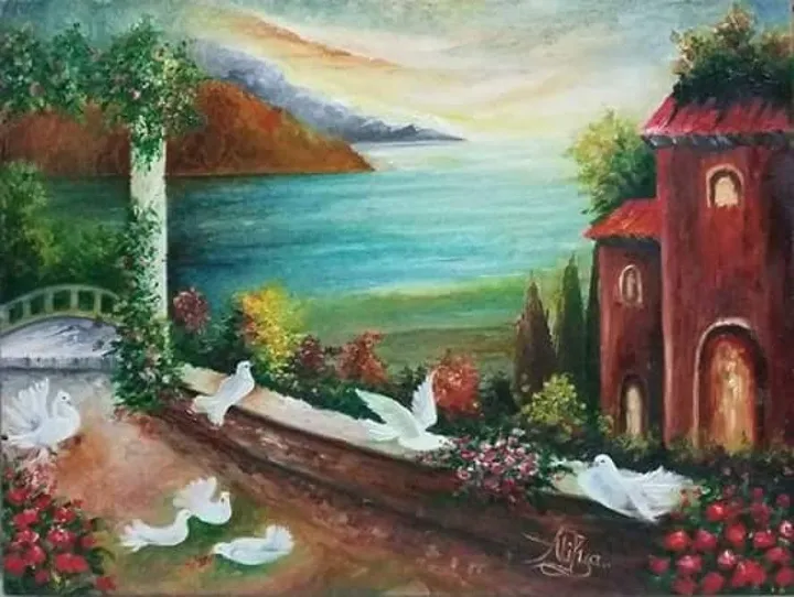 Fantail Doves, œuvre de Alifya Daruwala