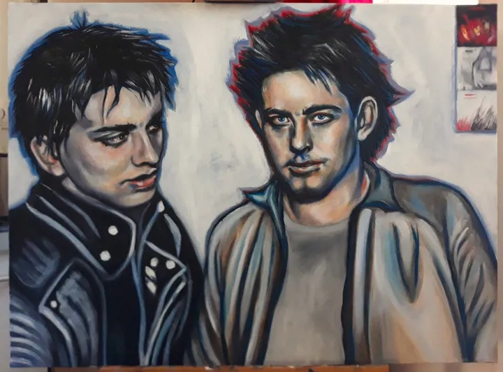Robert Smith & Simon Gallup, artwork by Nikita Victoriya
