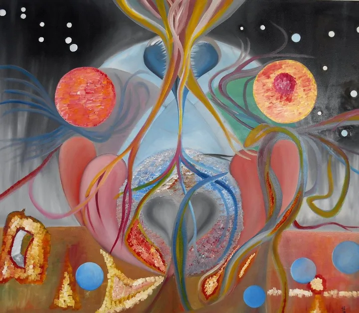 oil "Insektenblick", œuvre de Hansjörg Hermann