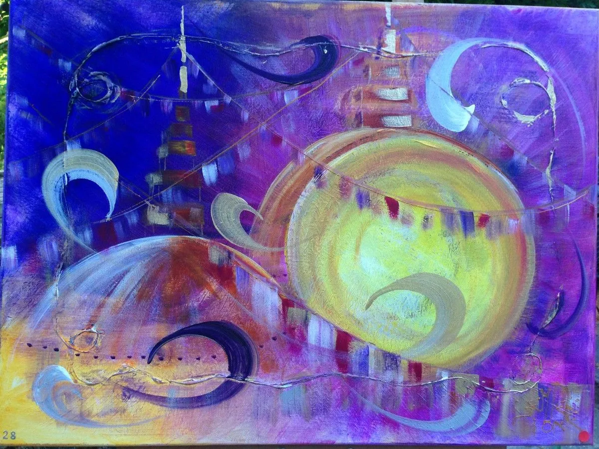 Joie au Népal, artwork by Simone Sempere