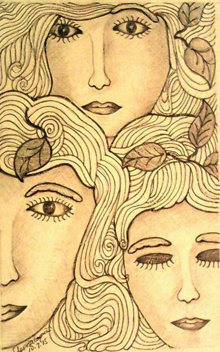 Triplets, artwork by Maria Teresa Topacio