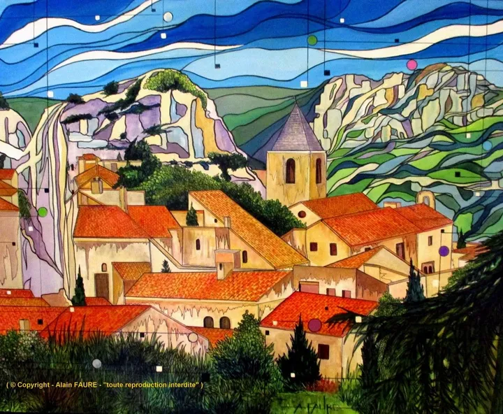 BAUX DE PROVENCE, artwork by Alain FAURE