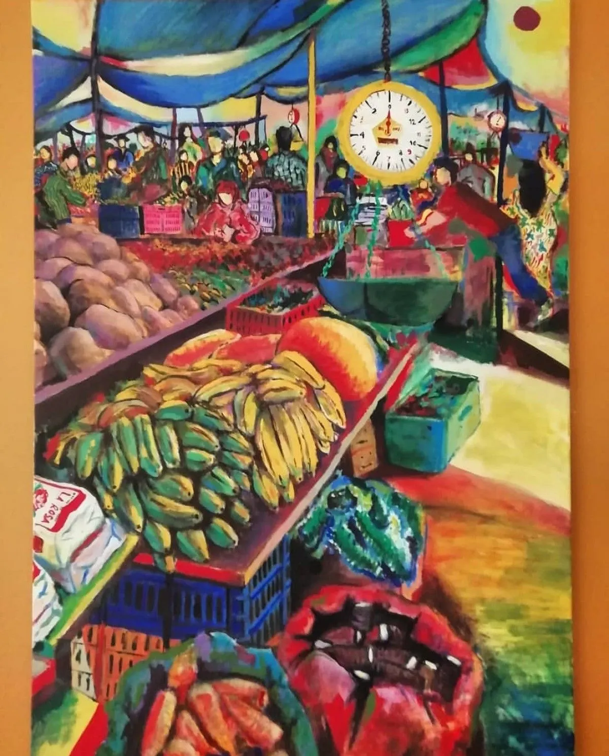 Mercado Mayoreo de Tegucigalpa, artwork by Aziel Barrientos