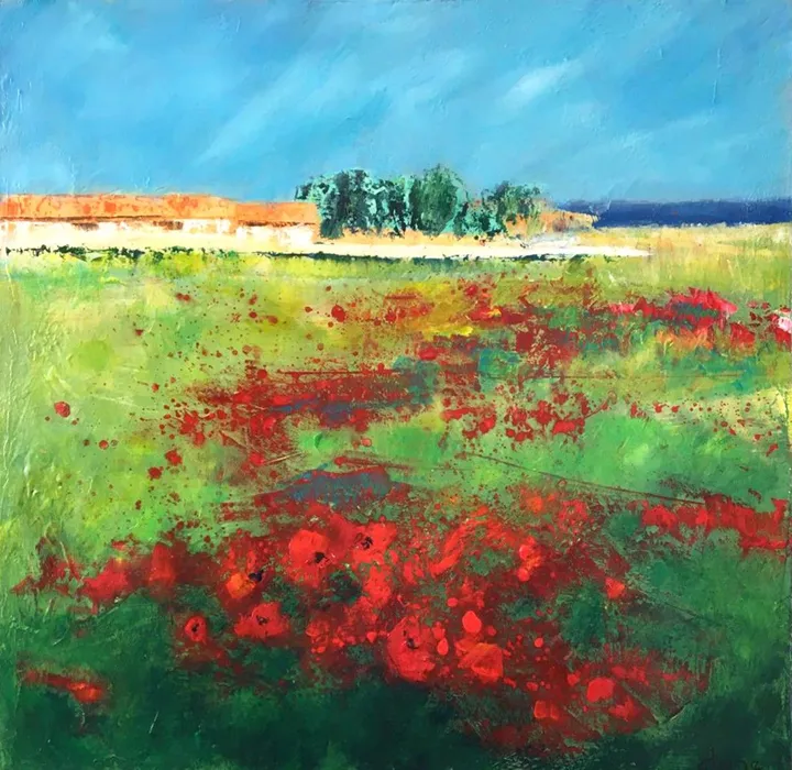 Coquelicots sur l'ile de ré, œuvre de Galerie Arnaud