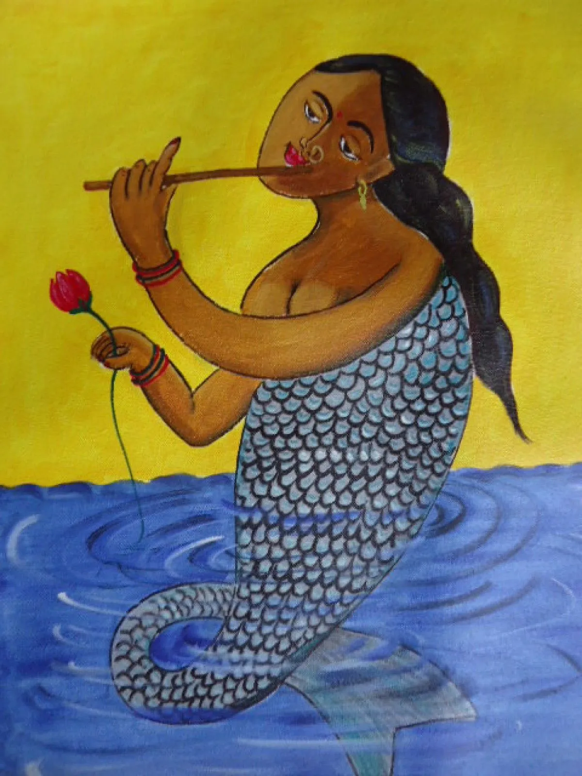 flute, artwork by Nandu Painter