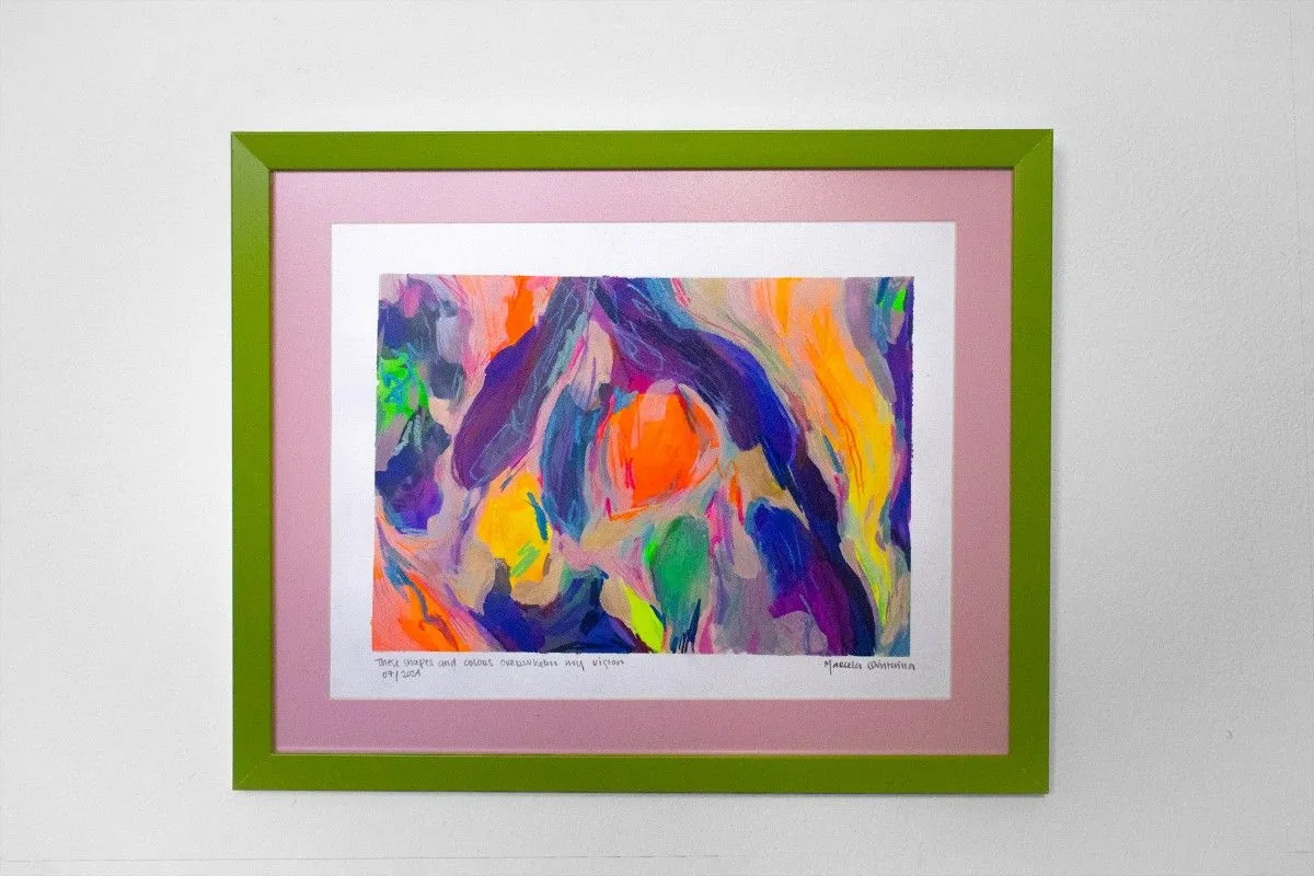 Shapes and colors overwhelm my vision, œuvre de Marcela Quintanilla
