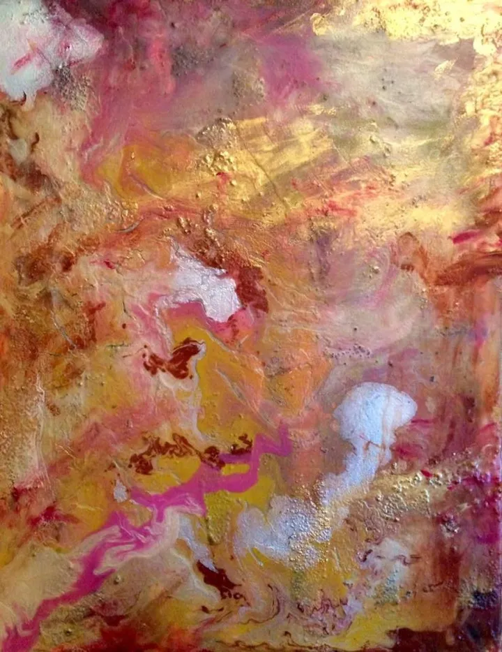 flowing beads, artwork by Gabrielle Paquette