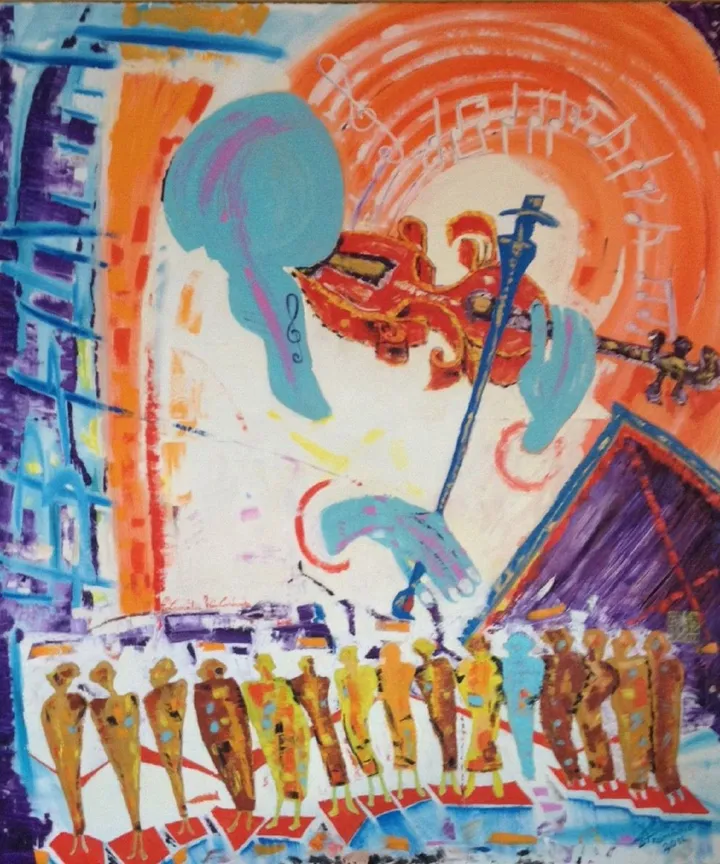 Thoughts on Mozart concert, artwork by Laurentiu IVAN-CONDRACHE