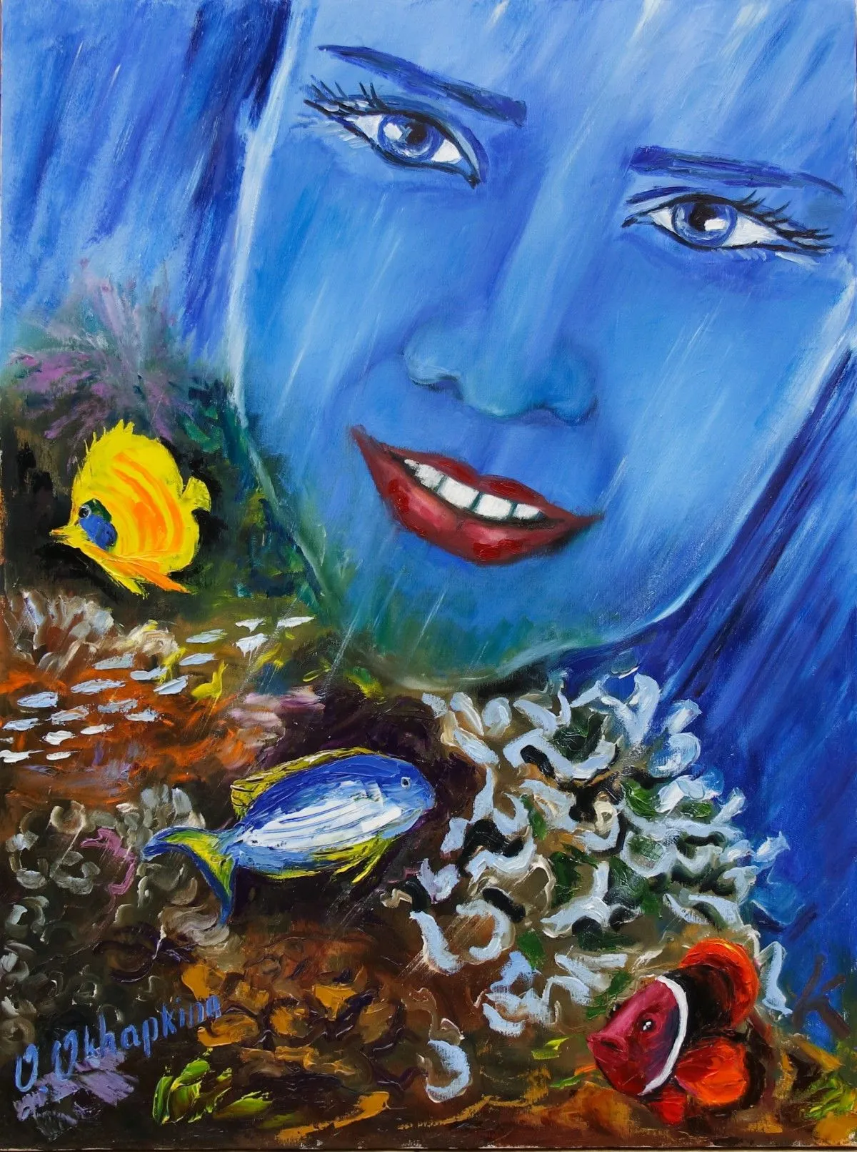 Goddess of the Red Sea from series Women of the World, artwork by Oksana Okhapkina
