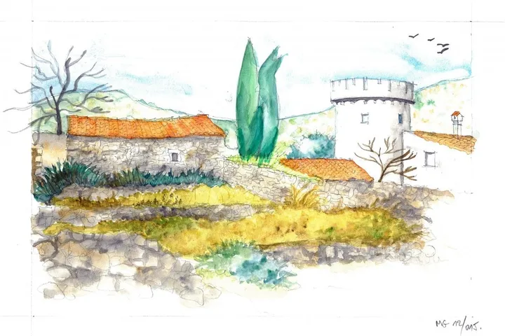 Tower of Cres, artwork by Goran Martinovic