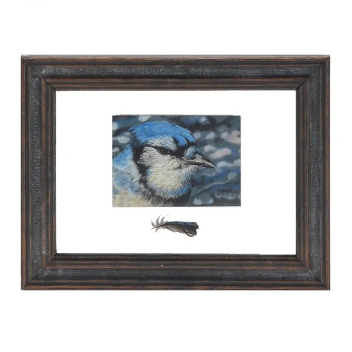 Blue jay/sold, œuvre de Rebecca Manns