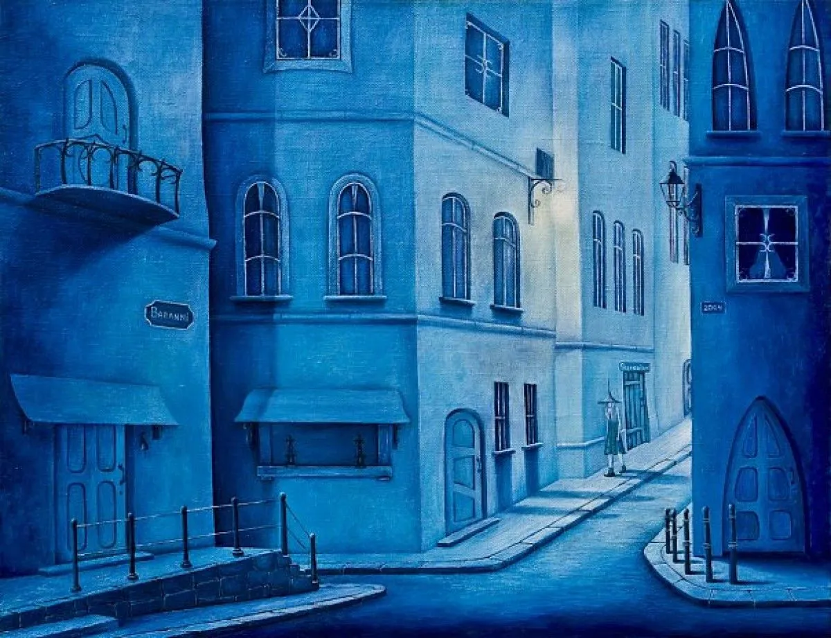 blue street, œuvre de Karen Babanni