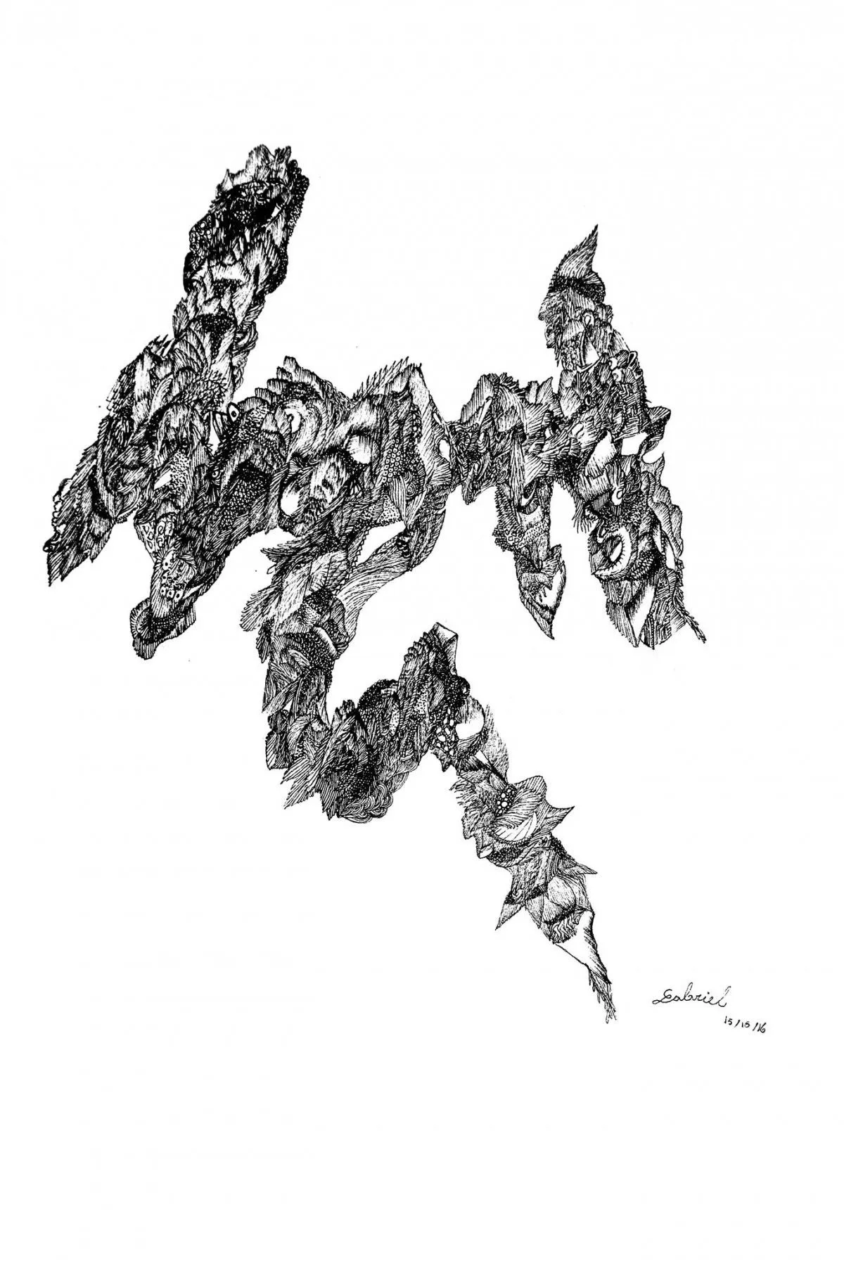 Acrecentamiento de Pensamientos tremulos, artwork by Gabriel Arias