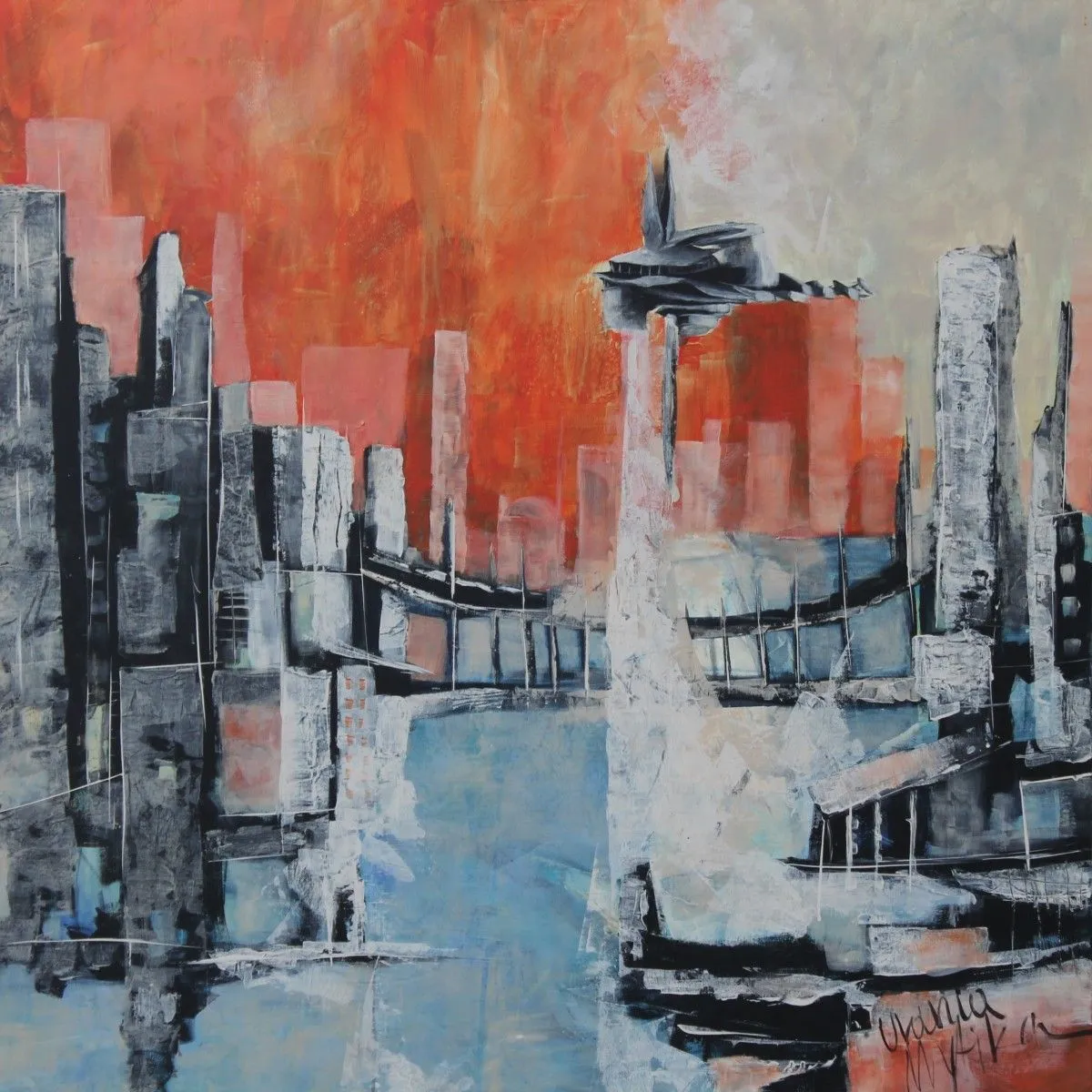 Cityscape 3, artwork by Urania Mytika