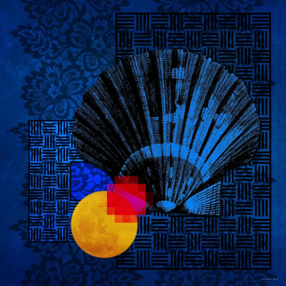 Saint-Jacques Bleue, artwork by LaureBé Graphiste