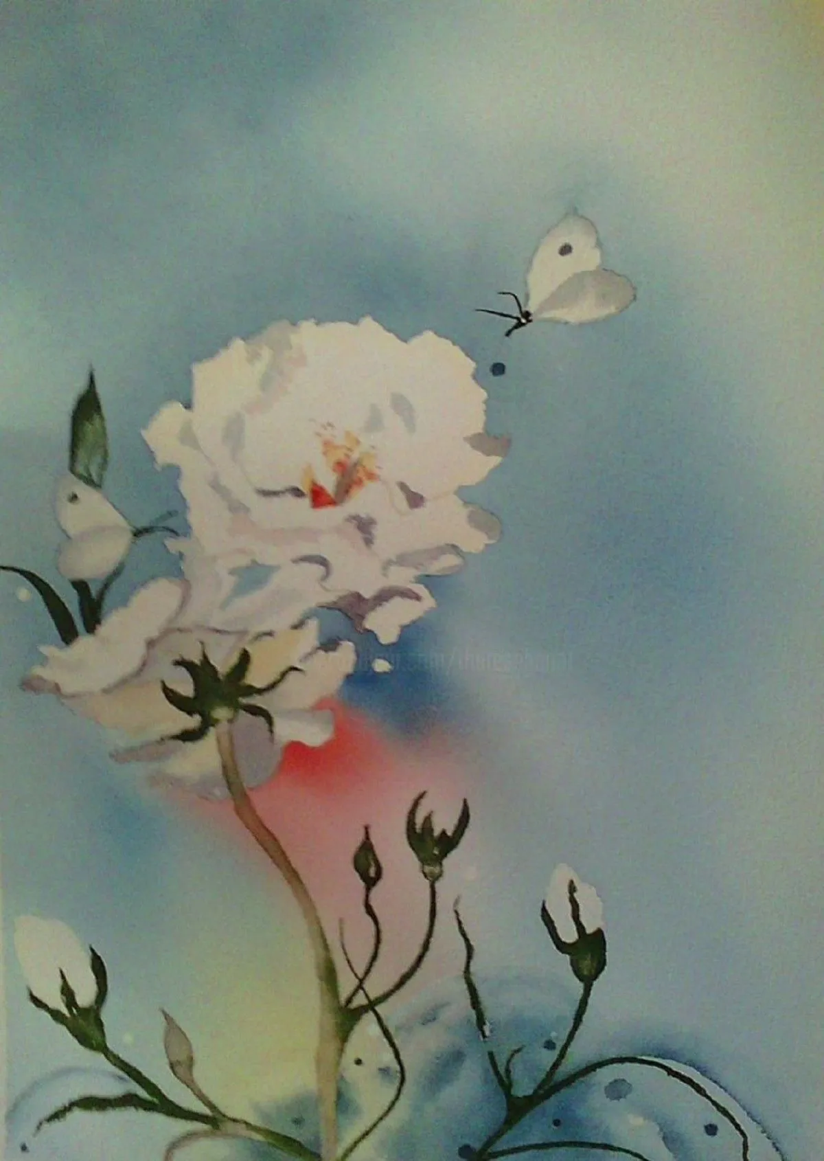 ROSE BANCHE, œuvre de Thérèse Hanot