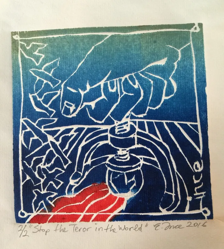 Stop the terror in the world, artwork by Ersin Lübbe-ince