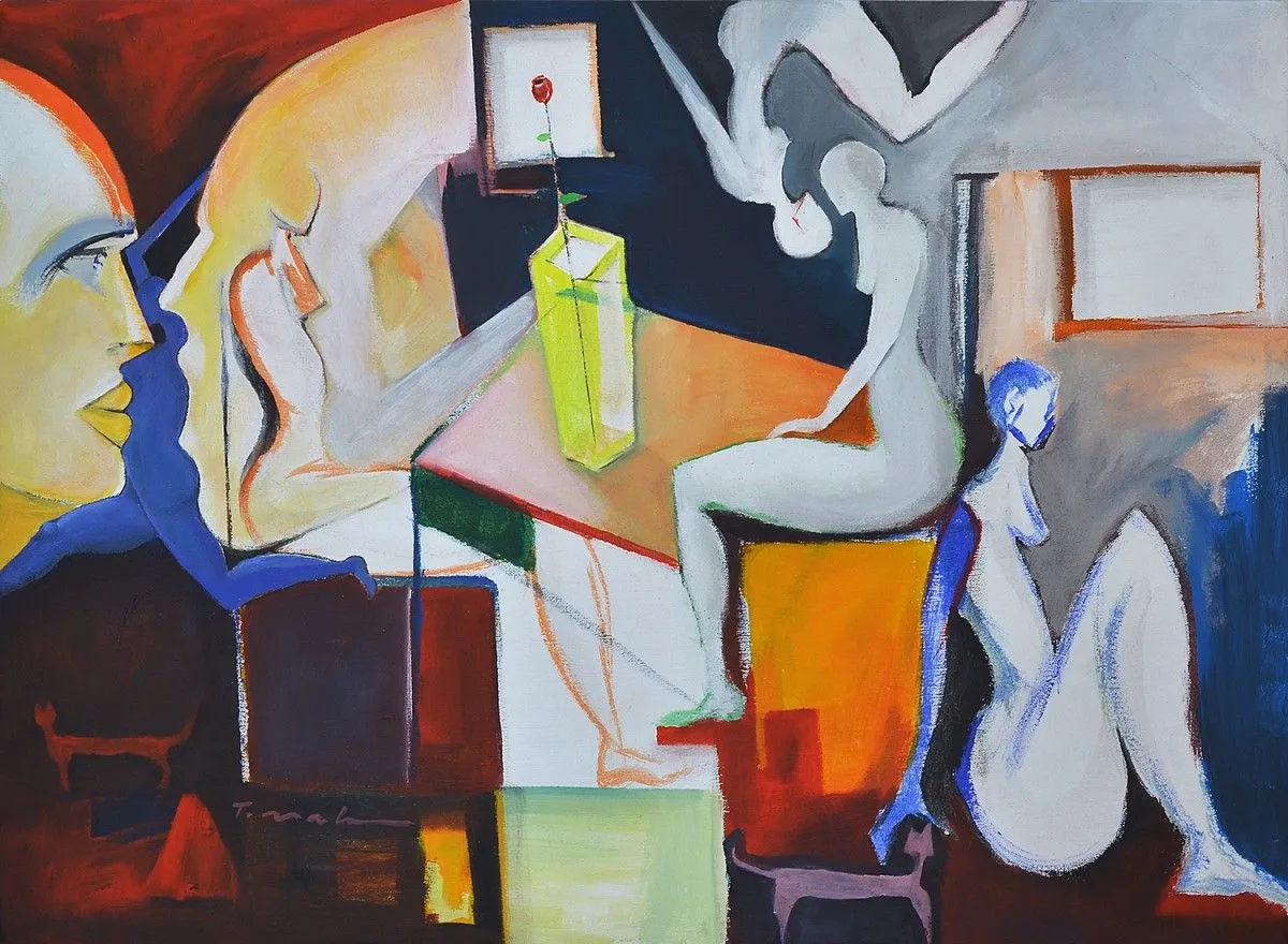 Women, cats & the hidden secrets 1/2, œuvre de Tawfik Nahra