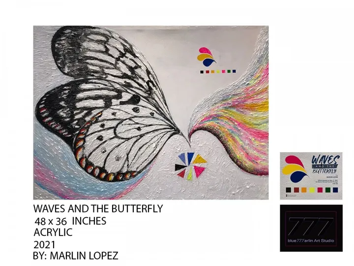 Waves and the Butterfly, artwork by Marlin Lopez
