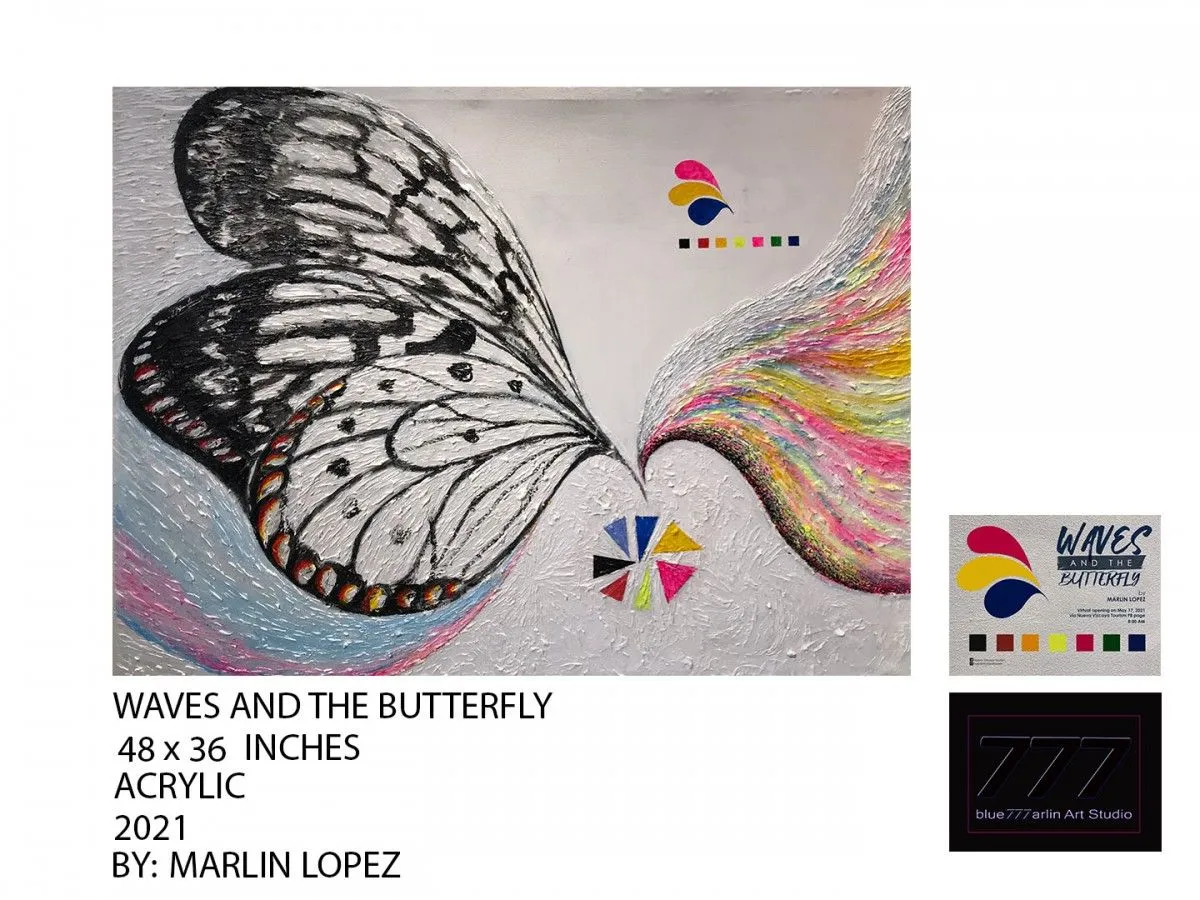 Waves and the Butterfly, artwork by Marlin Lopez