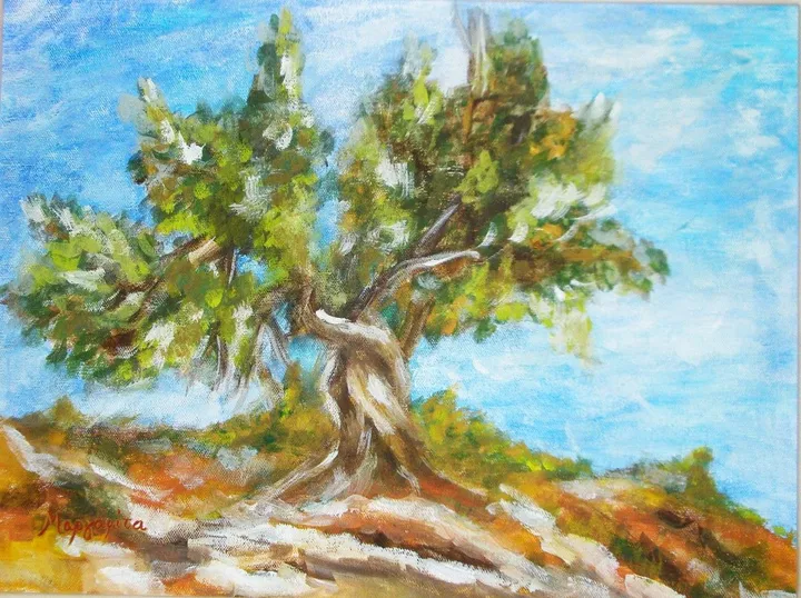 L'olivier, œuvre de Margarita Taliadorou