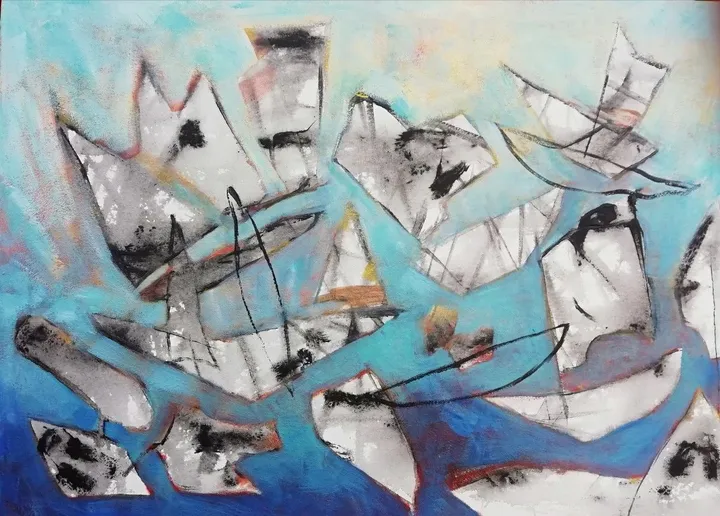 Sailing boats, œuvre de Shereen Badr