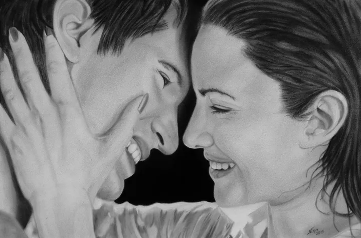Les amoureux, œuvre de Nina (Nadine Pillet)