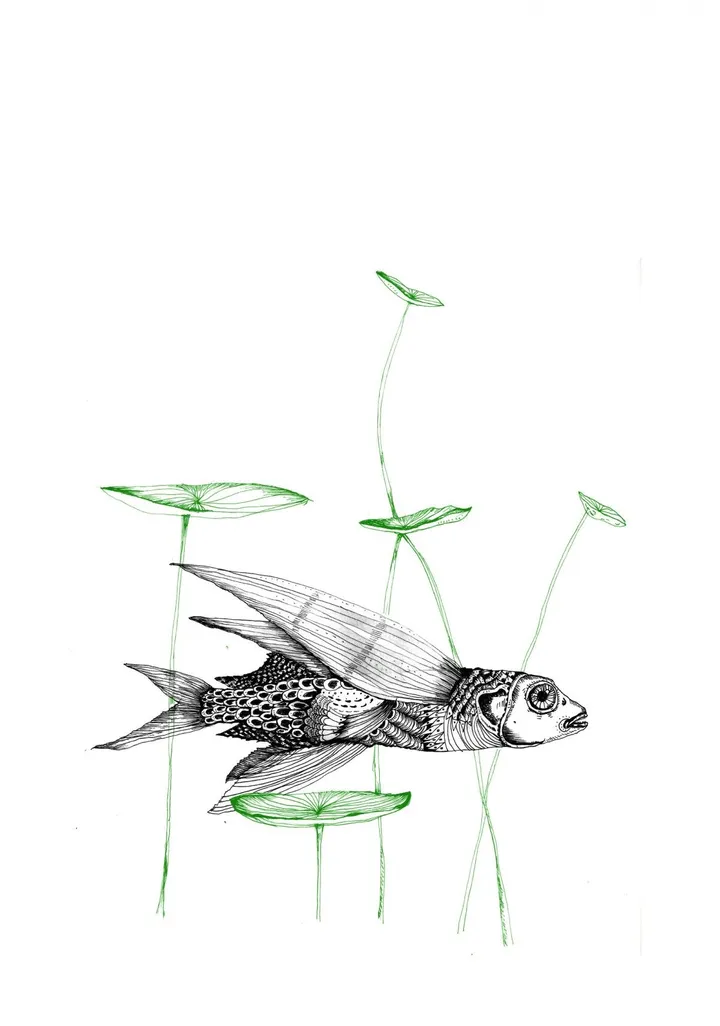 Fish out of water, œuvre de Nastasha Minyon Sale