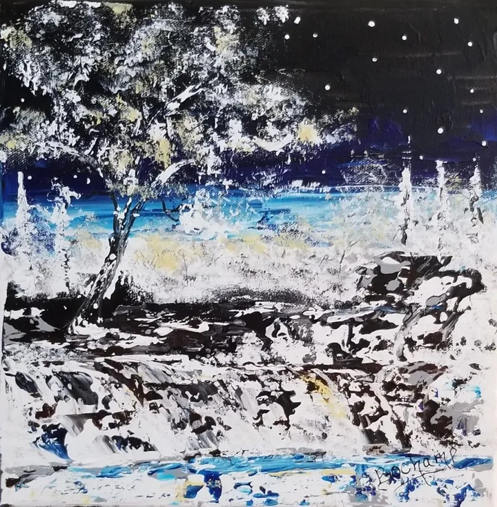 Quiétude hivernale, œuvre de Chantal Bochamp