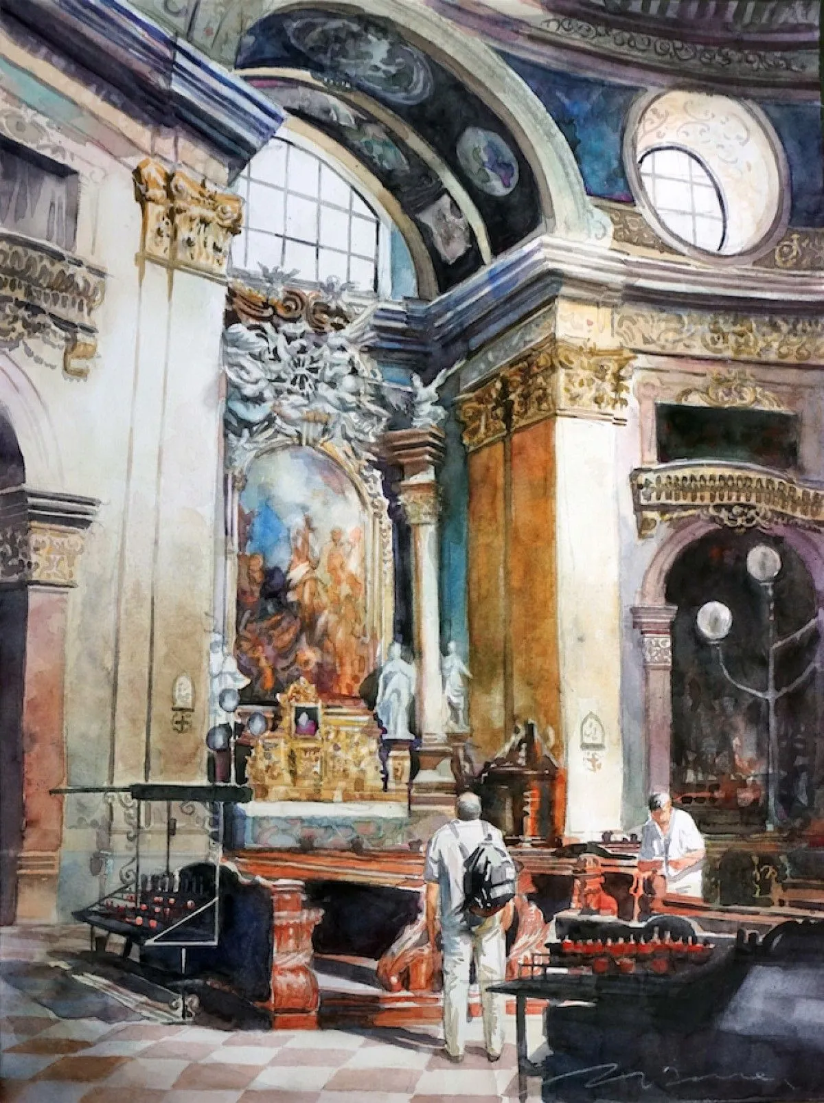Peterskirche church II, artwork by Misure Nien