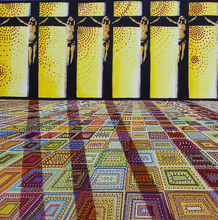 Entredieu, artwork by luc Pradel