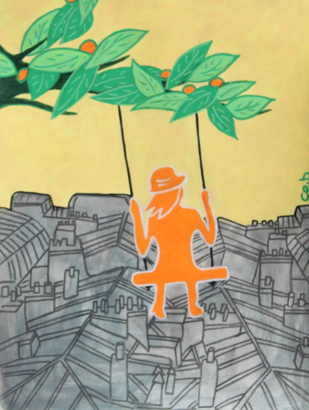 Lâcher-prise, je m'en fous, je m'en tape..., artwork by Corinne Brossier
