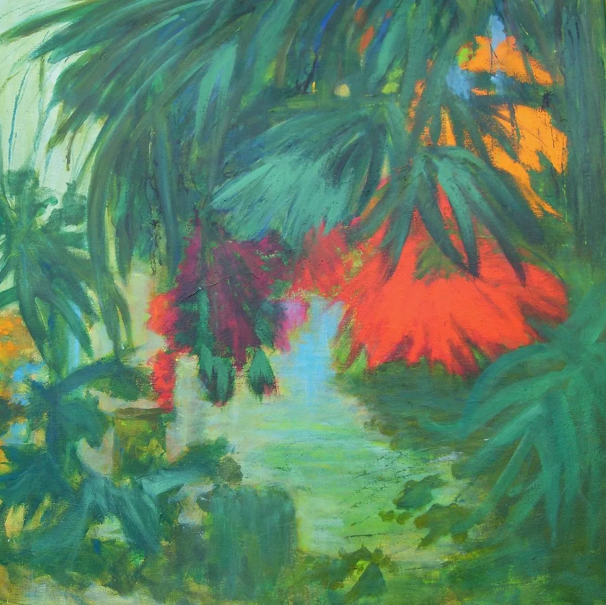 TROPICAL FLOWERS no 1, œuvre de Aase Lind
