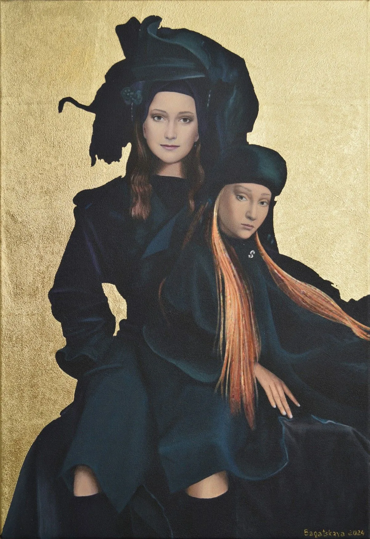 Contemporary portrait "Between You and Me", œuvre de Nataliya Bagatskaya