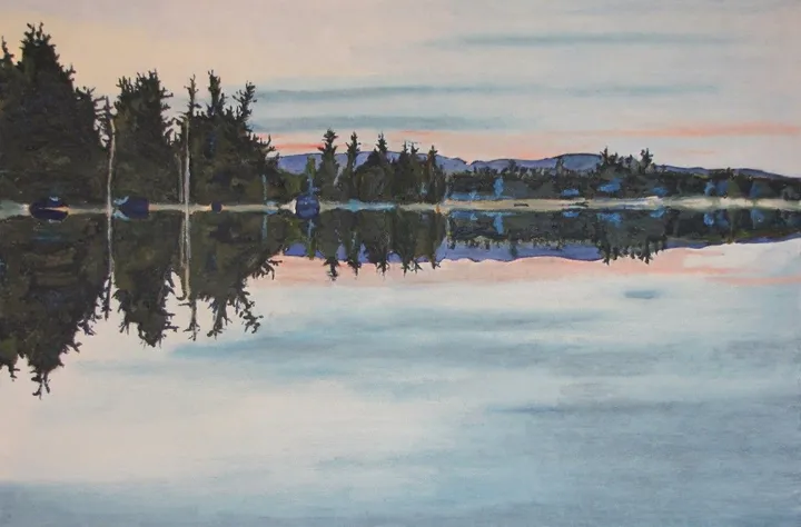 Reflection At Barbue Lake Frontenac National Park Quebec Canada, œuvre de Francois Fournier