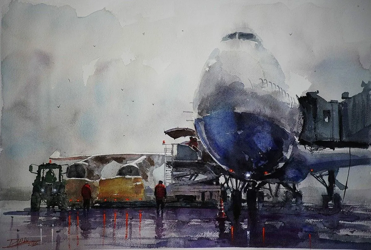 "People at work", artwork by Daniliuc Alin
