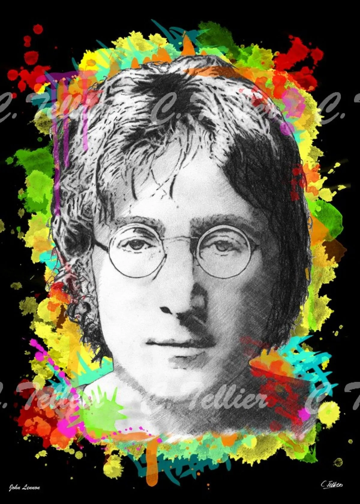 John Lennon, œuvre de Tellier Christophe