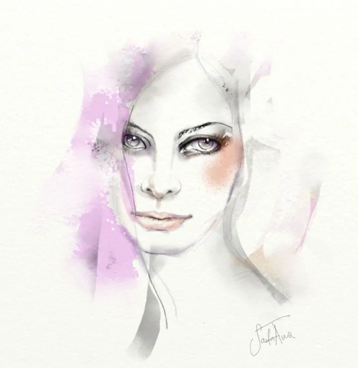 Violet Girl, œuvre de Anamarija Santa Stojakovic