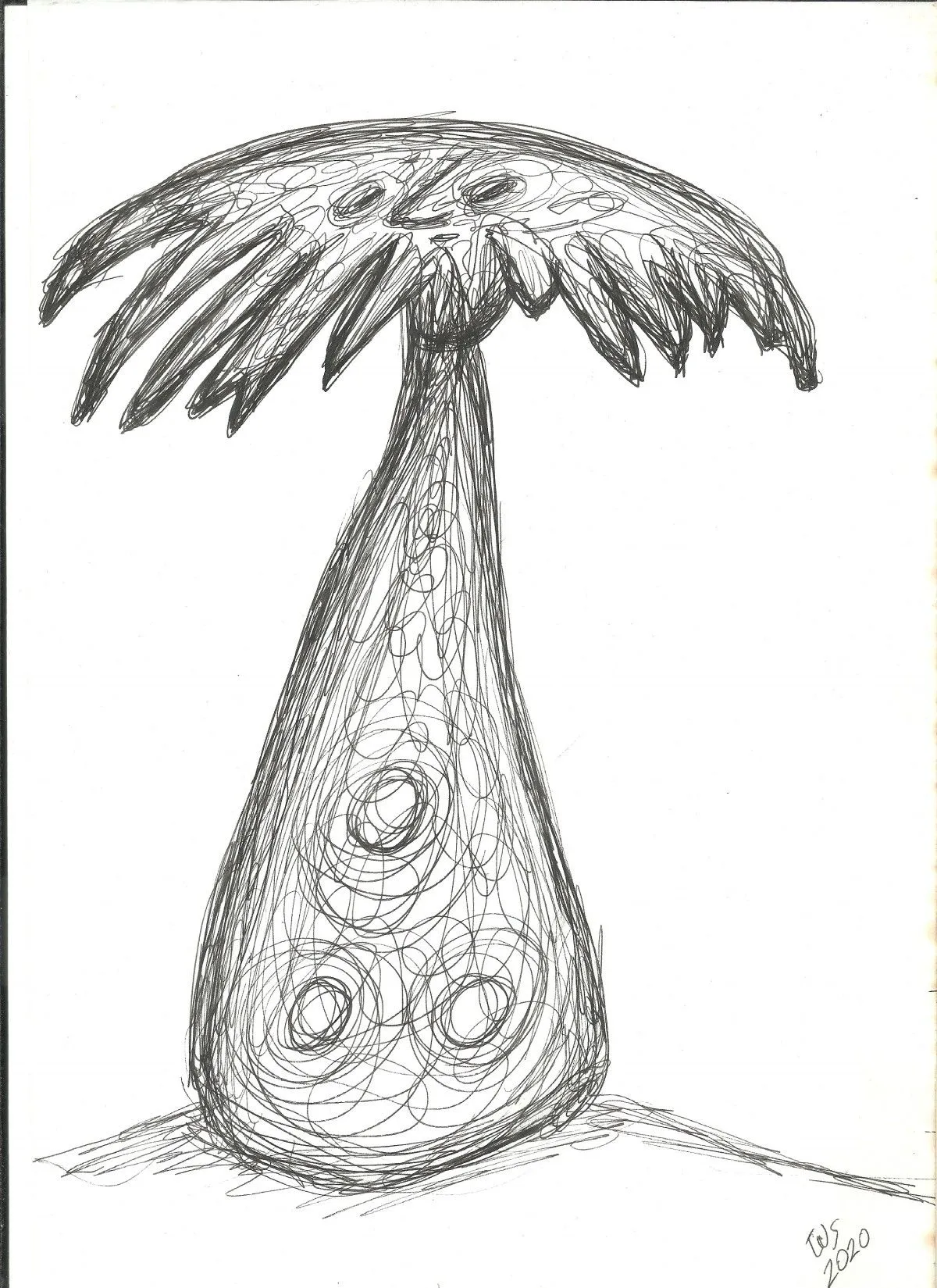 mushroom man, artwork by wilson SASSO