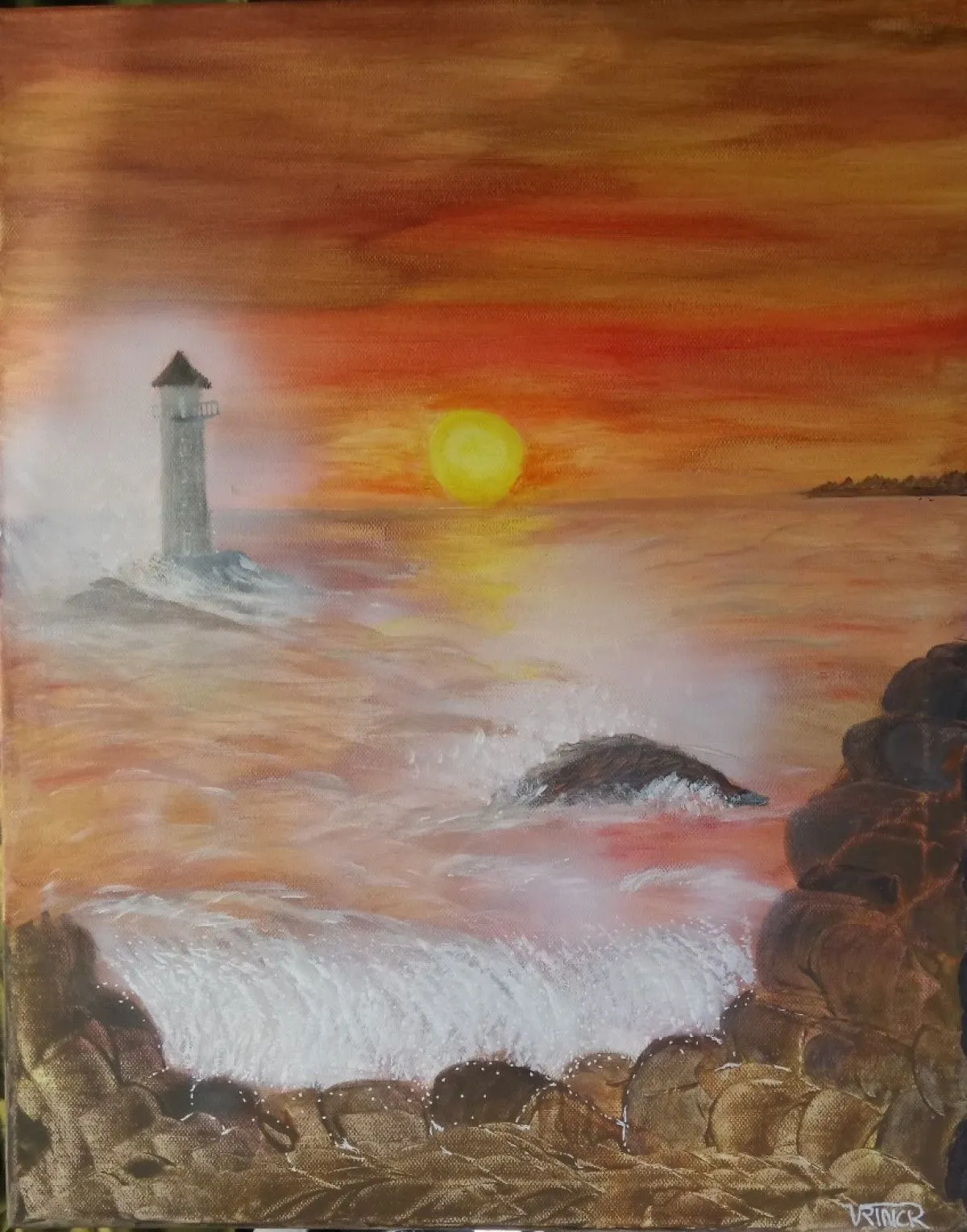Coucher de soleil, artwork by Viviane RINCK